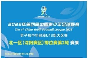 第四届中青赛男子初中年龄段 U13组大区赛排位赛第2轮赛果 ​​​