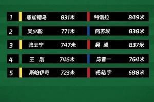 京沪大战高强度跑：国安两中卫排队内前二，申花前三全是前场球员