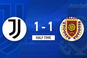 半场-尤文1-1雷吉亚纳 卡卢卢失误送礼戴维首秀助攻小孔塞桑破门